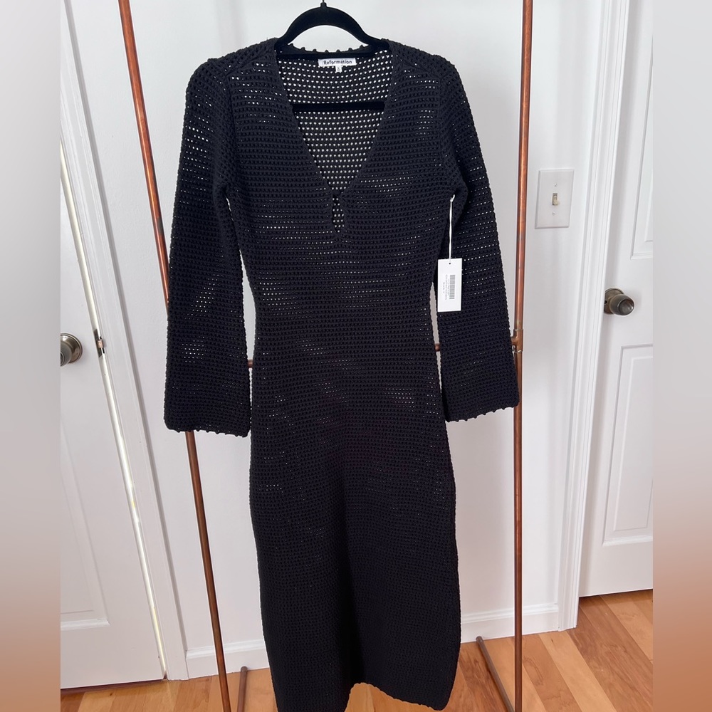 NWT Reformation size small Sean open knit dress - Picture 6 of 9